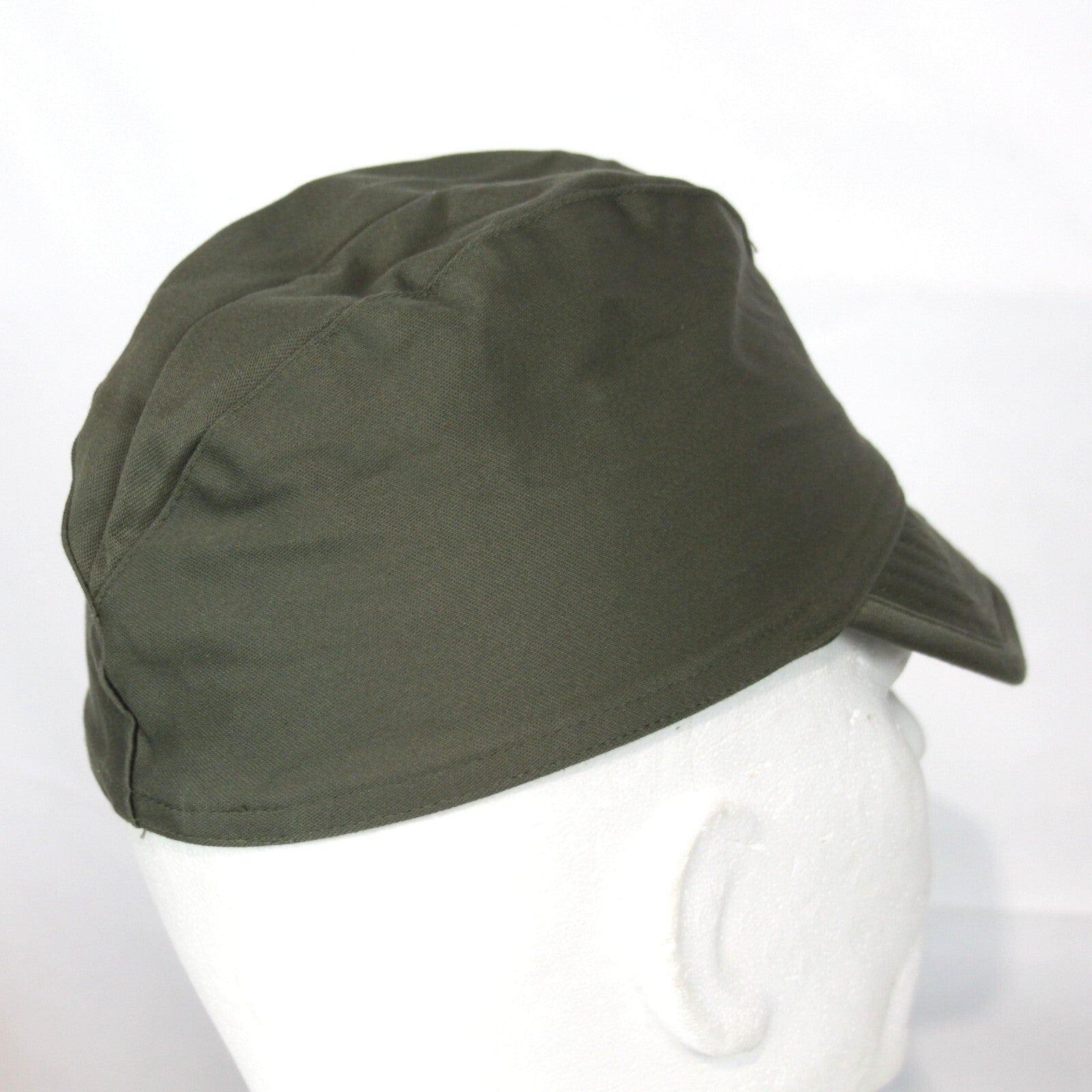 Genuine Surplus French Army Rounded Peak Olive Fatigue Cap Supergrade
