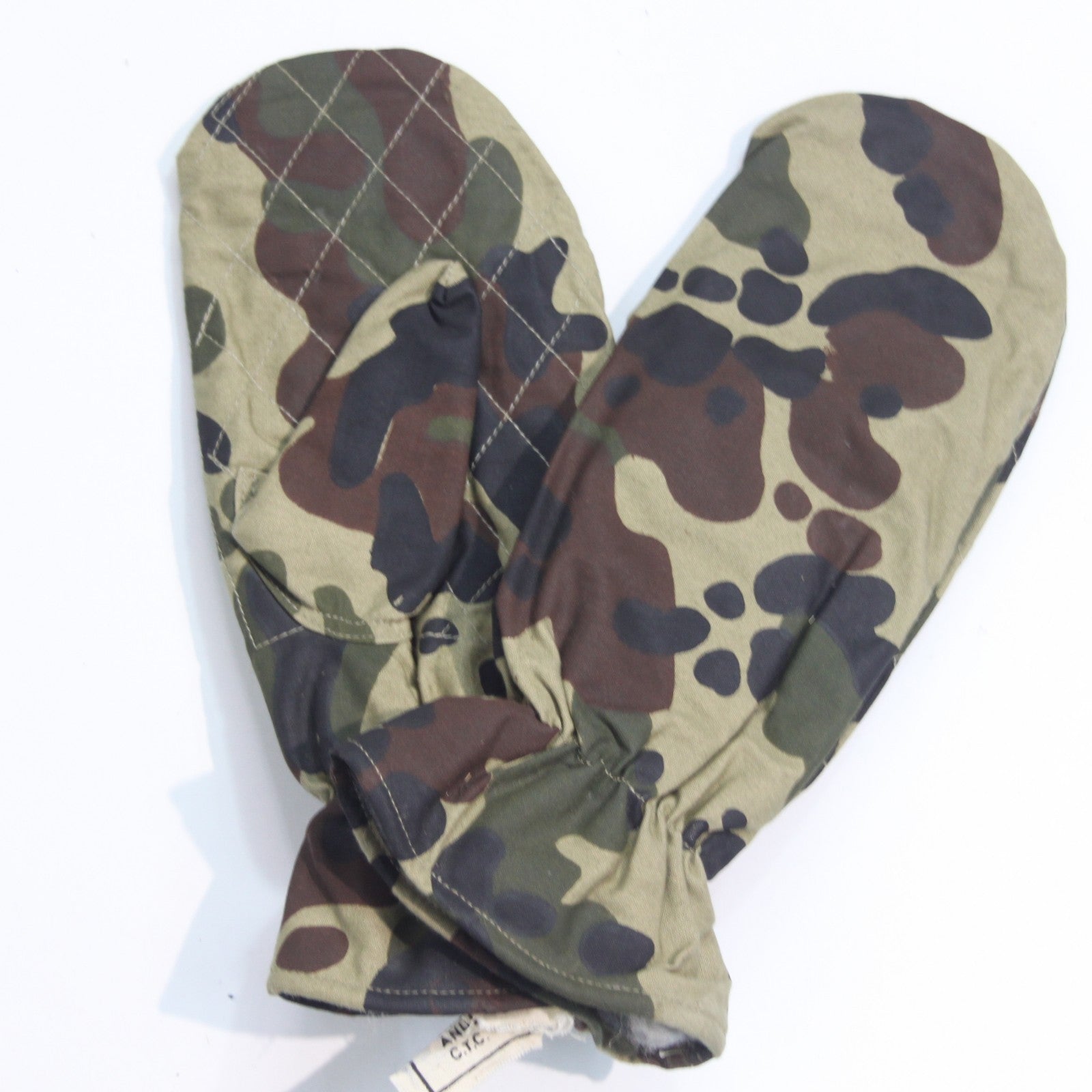 Thermal Padded Lined Romanian Army Mittens Genuine Surplus Camo Large (3920)