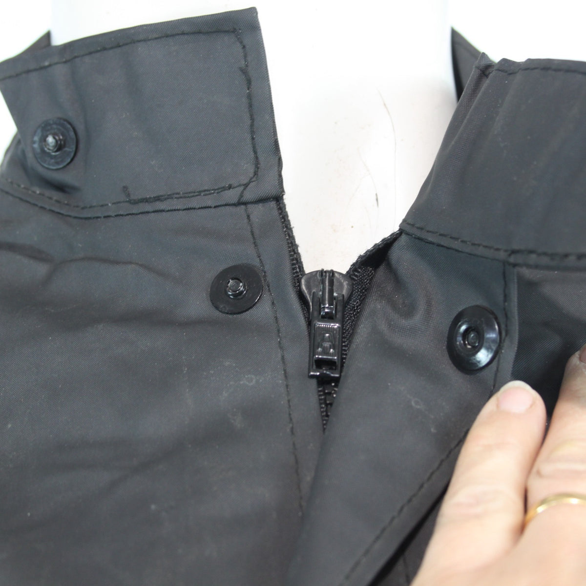 Waterproof Rubberised Jacket Genuine Surplus French Military Army Black  (3752)