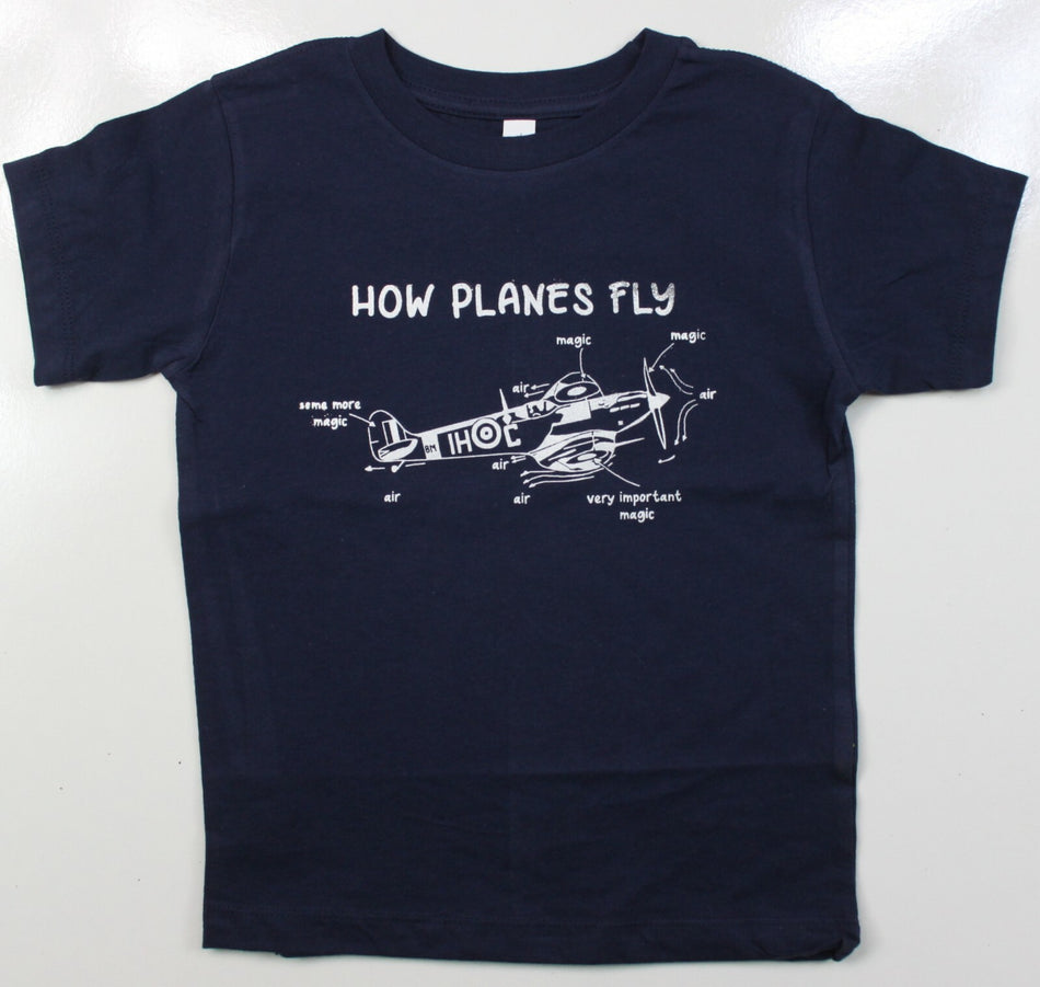 Kids How Planes Fly Aviation Military Style T-Shirt RAF Forces Boys Girls Cute