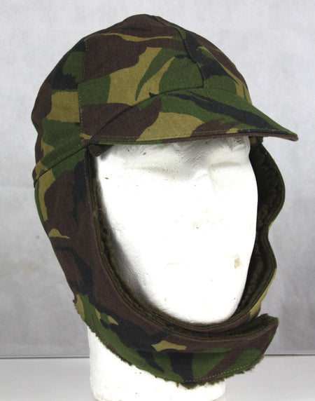 Genuine Surplus Dutch Ex Army Winter  NATO Hat Fur-lined DPM Peaked Thermal Warm