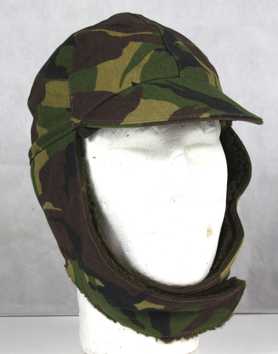 Genuine Surplus Dutch Ex Army Winter  NATO Hat Fur-lined DPM Peaked Thermal Warm
