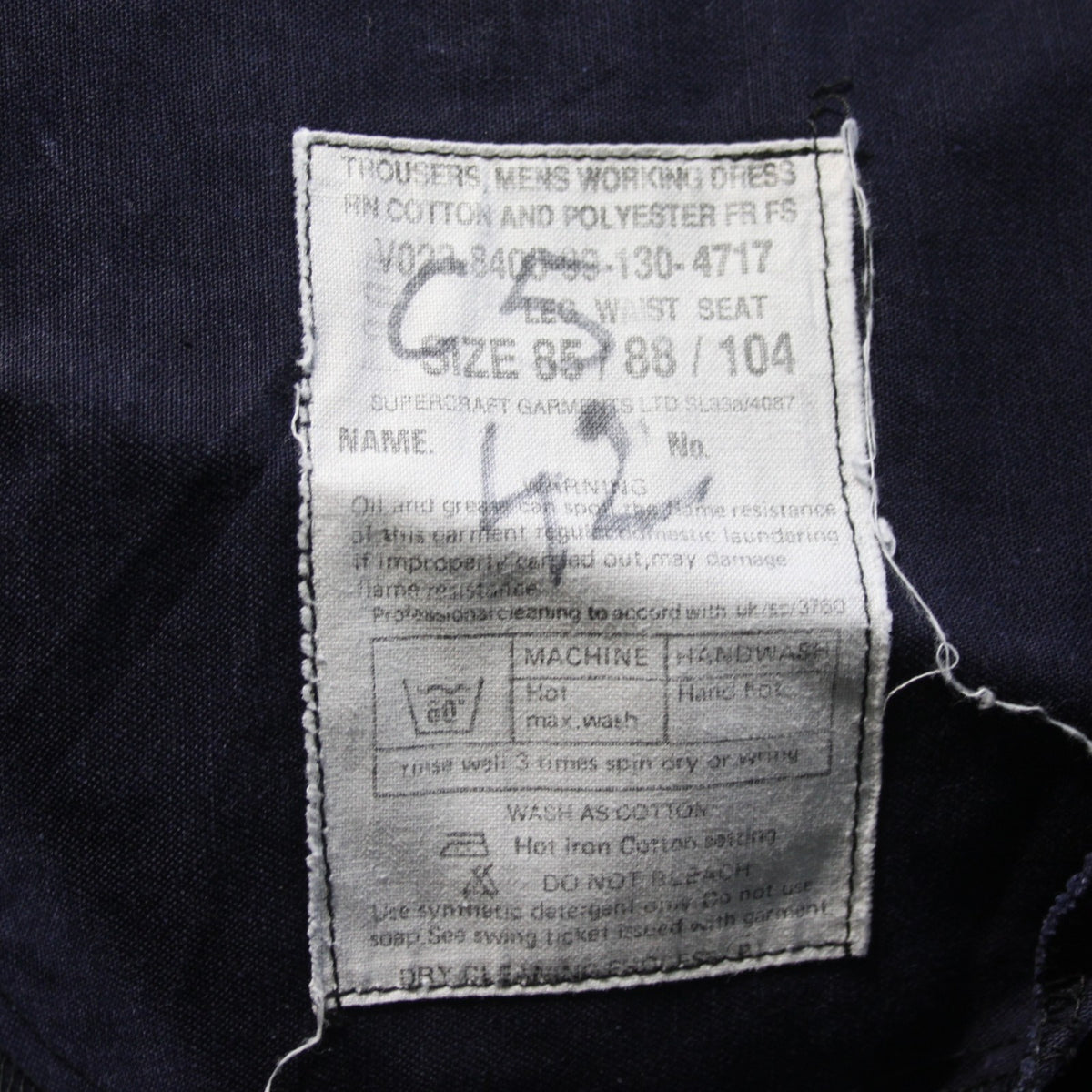British Royal Navy Working Trousers Navy Blue Naval Genuine Surplus (4052)