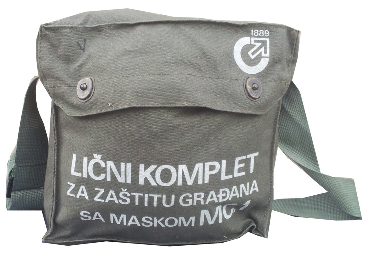 Genuine Surplus Bosnian Army Side Bag Cotton Canvas Olive Grey 3351