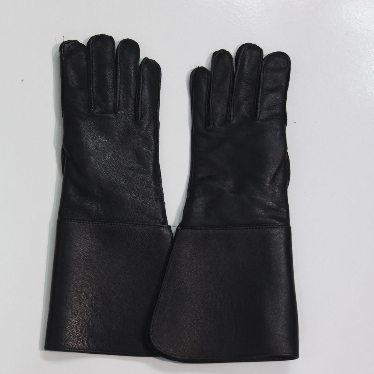 Black Leather Motorbike Gloves Dispatch Rider Size Small UK 8.5 (3910)