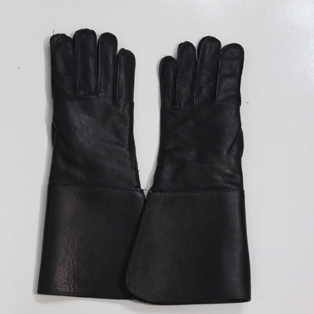 Black Leather Motorbike Gloves Dispatch Rider Size Small UK 8.5 (3910)