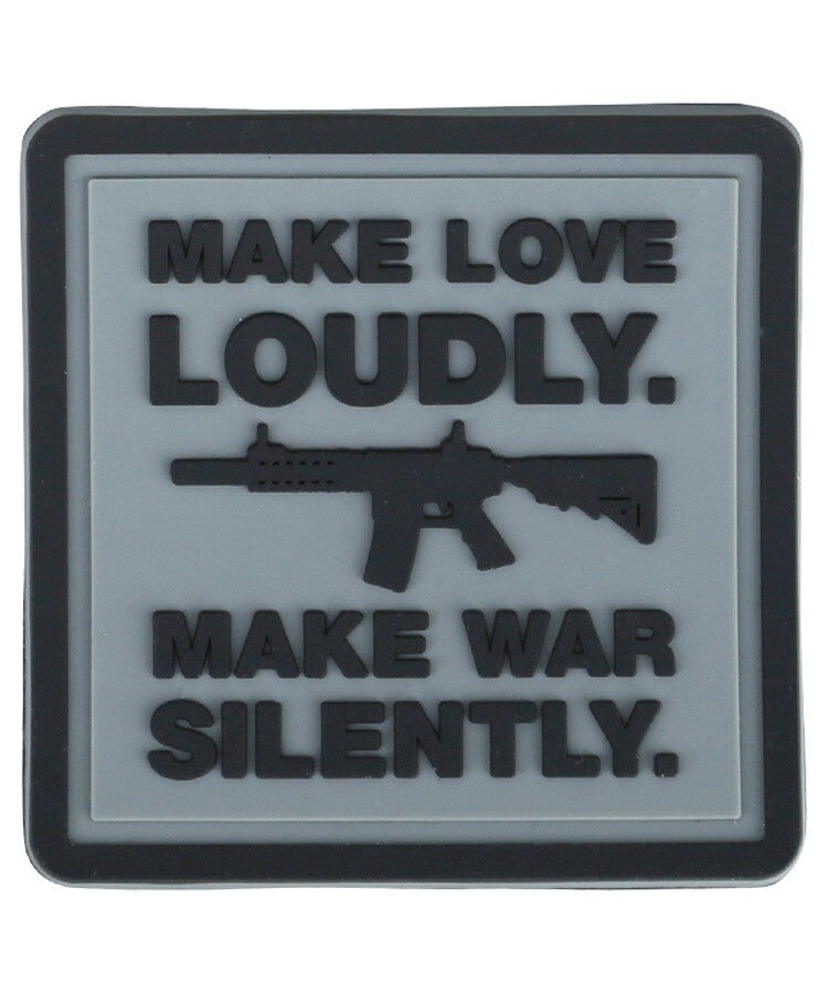 KT Make Love Loudly PVC Rubber Morale Patch tactical hook 3D Army Airsoft