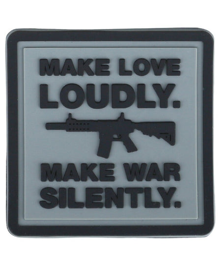 KT Make Love Loudly PVC Rubber Morale Patch tactical hook 3D Army Airsoft