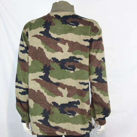 French Military Style CCE Camo Fleece 1/4 Zip Top Jumper Shirt 3XL (3317)