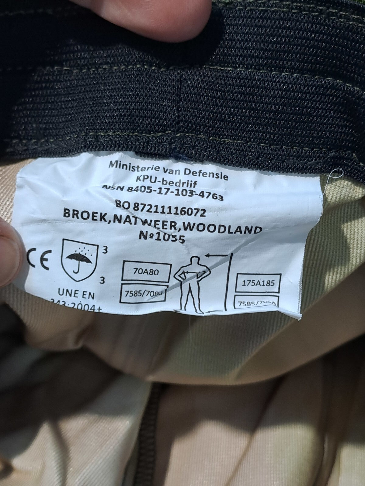 NEWGenuine Surplus Dutch Waterproof Breathable Heavy Duty Over-Trousers DPM Camo