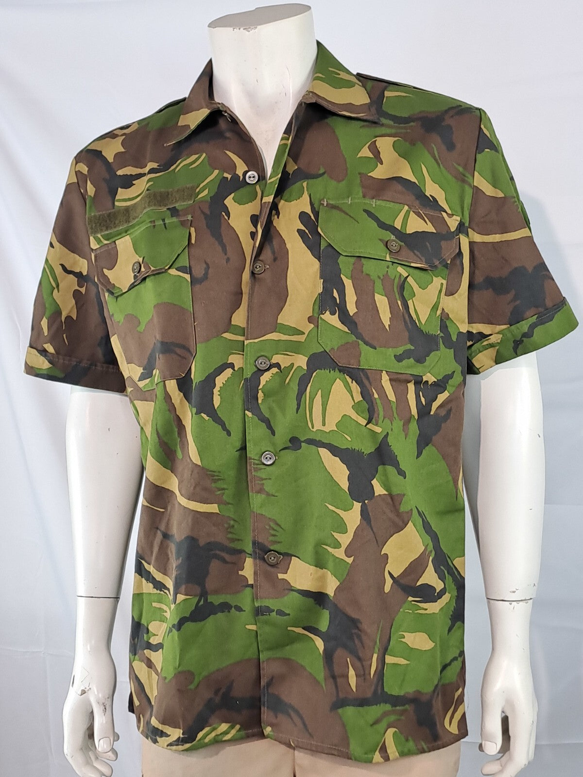 Genuine Surplus Dutch Army Lightweight Camo Shirt DPM SHORT Sleeve 3321