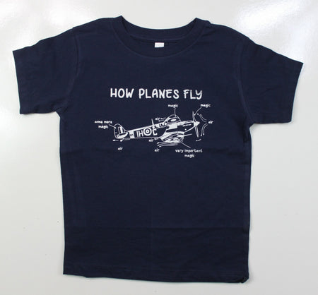 Kids How Planes Fly Aviation Military Style T-Shirt RAF Forces Boys Girls Cute