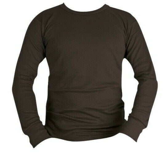 Kombat Long Sleeve Thermal Vest Base layer Black Top Shirt Warm Winter