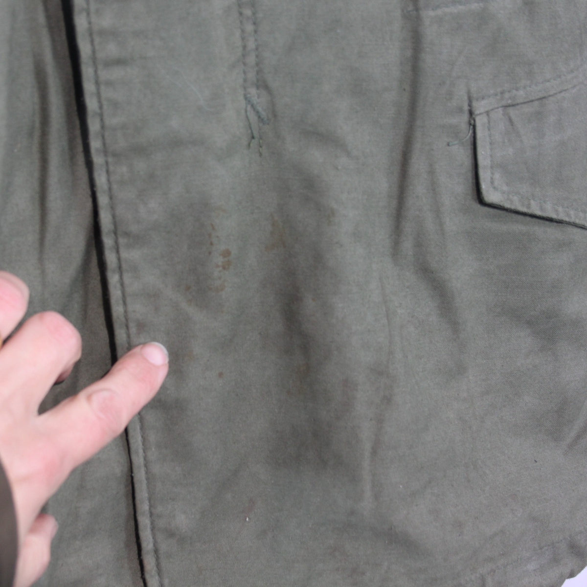 US M65 Genuine Surplus Army Jacket Olive Green Canvas Parka Medium 37-41" (3876)