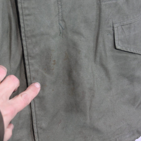 US M65 Genuine Surplus Army Jacket Olive Green Canvas Parka Medium 37-41" (3876)
