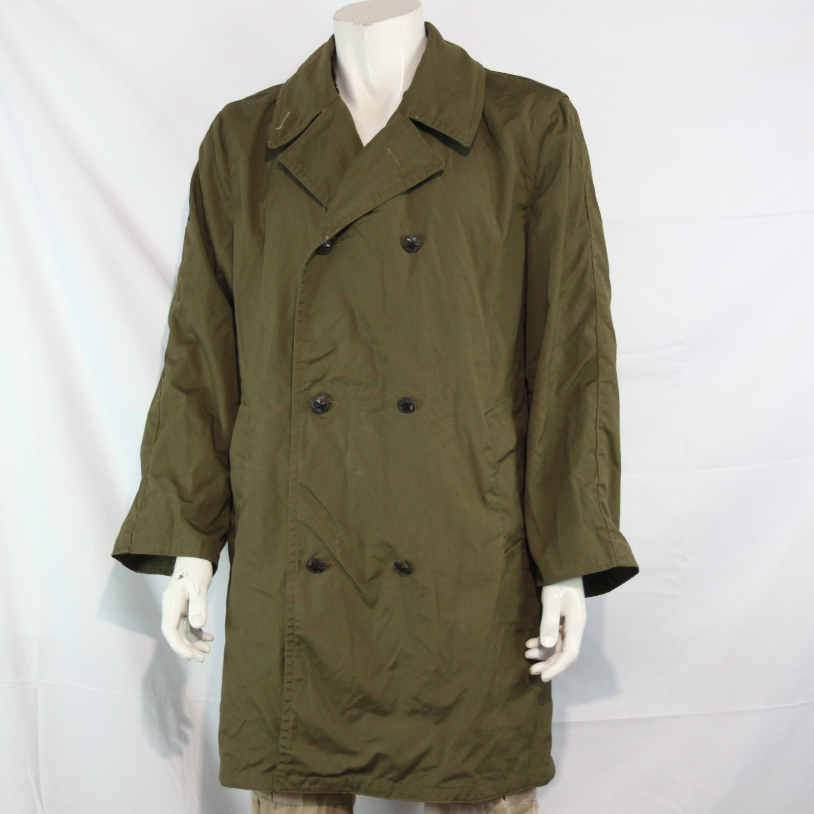 Mens Soviet Cold War Romanian Overcoat Genuine Surplus 42-44" Chest (3602)