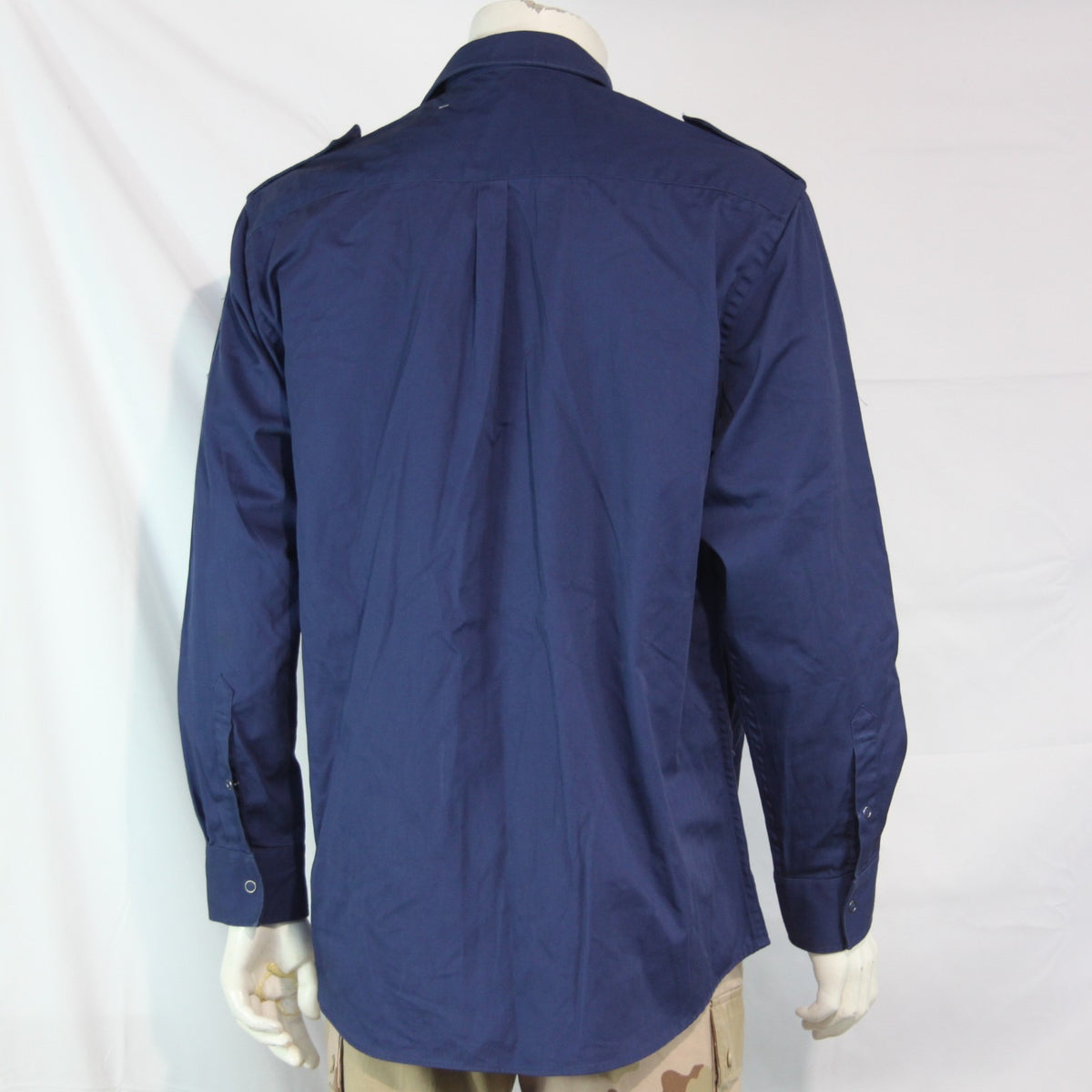 Dutch/Belgian Army Navy Blue Work Shirt Genuine Surplus 41-42cm collar (4219)