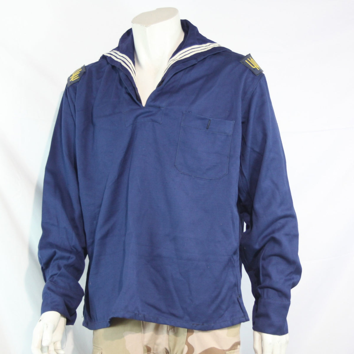 Vintage Cold War Bulgarian Sailors Middy Top Shirt Genuine Surplus 40-42"  (4159