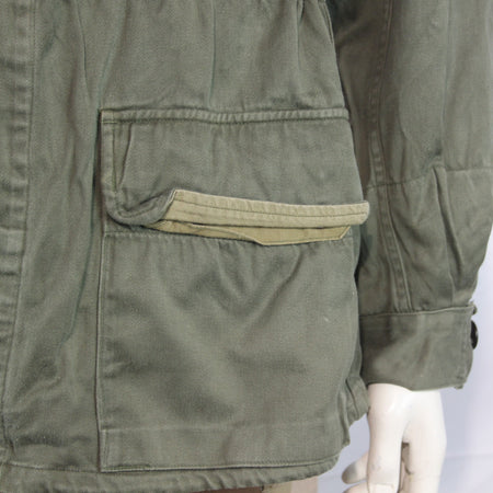 1960's Vintage Genuine Surplus French Army Jacket Cotton Olive G1 42-44" (4032)