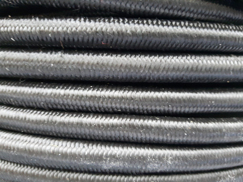 8mm Shockcord Bungee Cord Black Strong Stretchy Elasticated