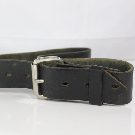 Leather 45mm Army Belt Genuine Surplus Black 28-38" Waist  (3840)