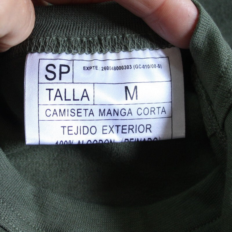 NEW Genuine Surplus Spanish Army Cotton T-Shirt with Insignia Eagle Olive (3280)
