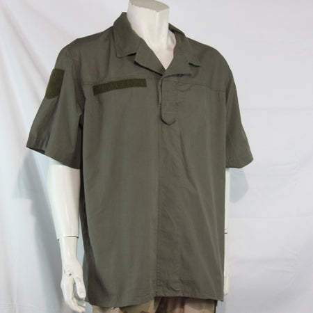 Genuine Surplus Austrian Overhead Shirt 100% Cotton Olive Green 44-46" (4064)
