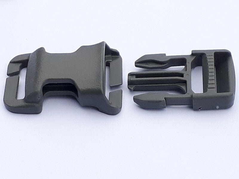Quick Attach Surface Mount Buckle Side Release Clip 25mm (Fits 25mm Strap) Grey