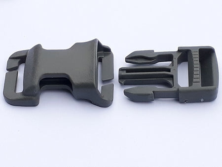 Quick Attach Surface Mount Buckle Side Release Clip 25mm (Fits 25mm Strap) Grey