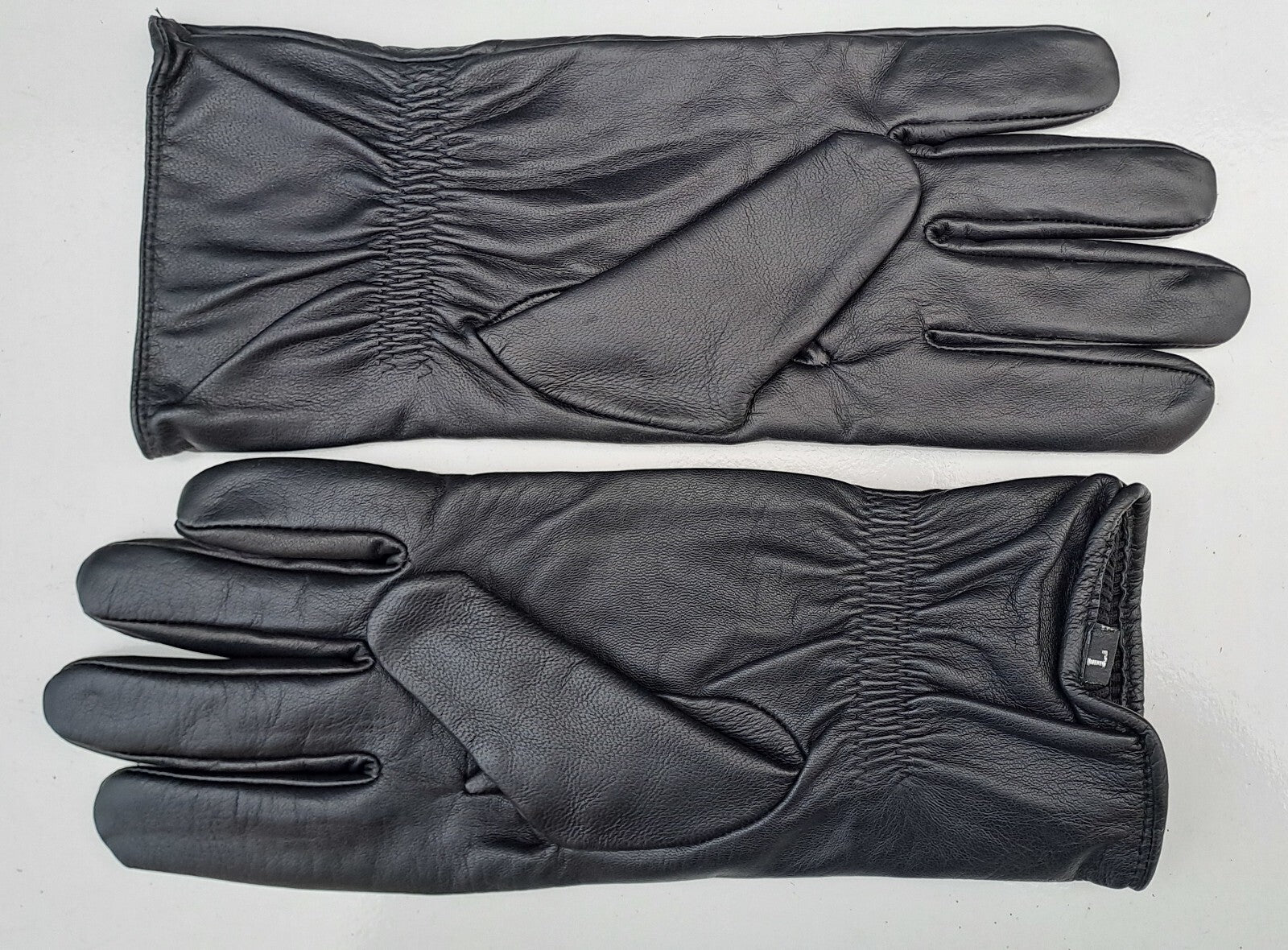 Brand New Black Leather Military Style Gloves Mens Size Large UK 9-10 (2799)