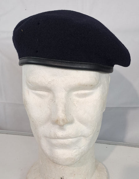 Genuine Surplus French  Army Dark Navy Beret hats Wool Supergrade w small holes