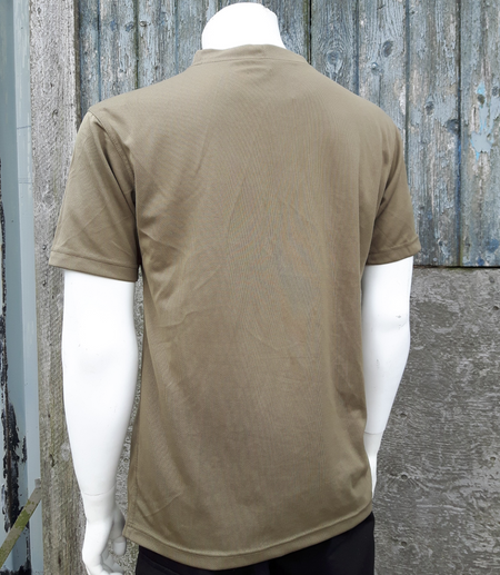 Genuine Army Surplus British Polyester Khaki T-Shirt Short Sleeve Wicking