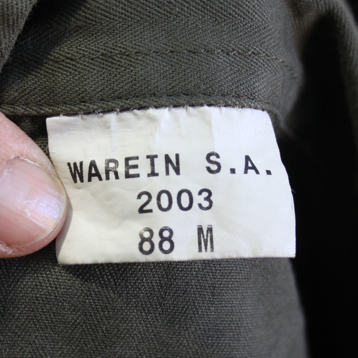 French Army AFV Coverall Olive Green Genuine Surplus 34-36" Chest Short (4177)