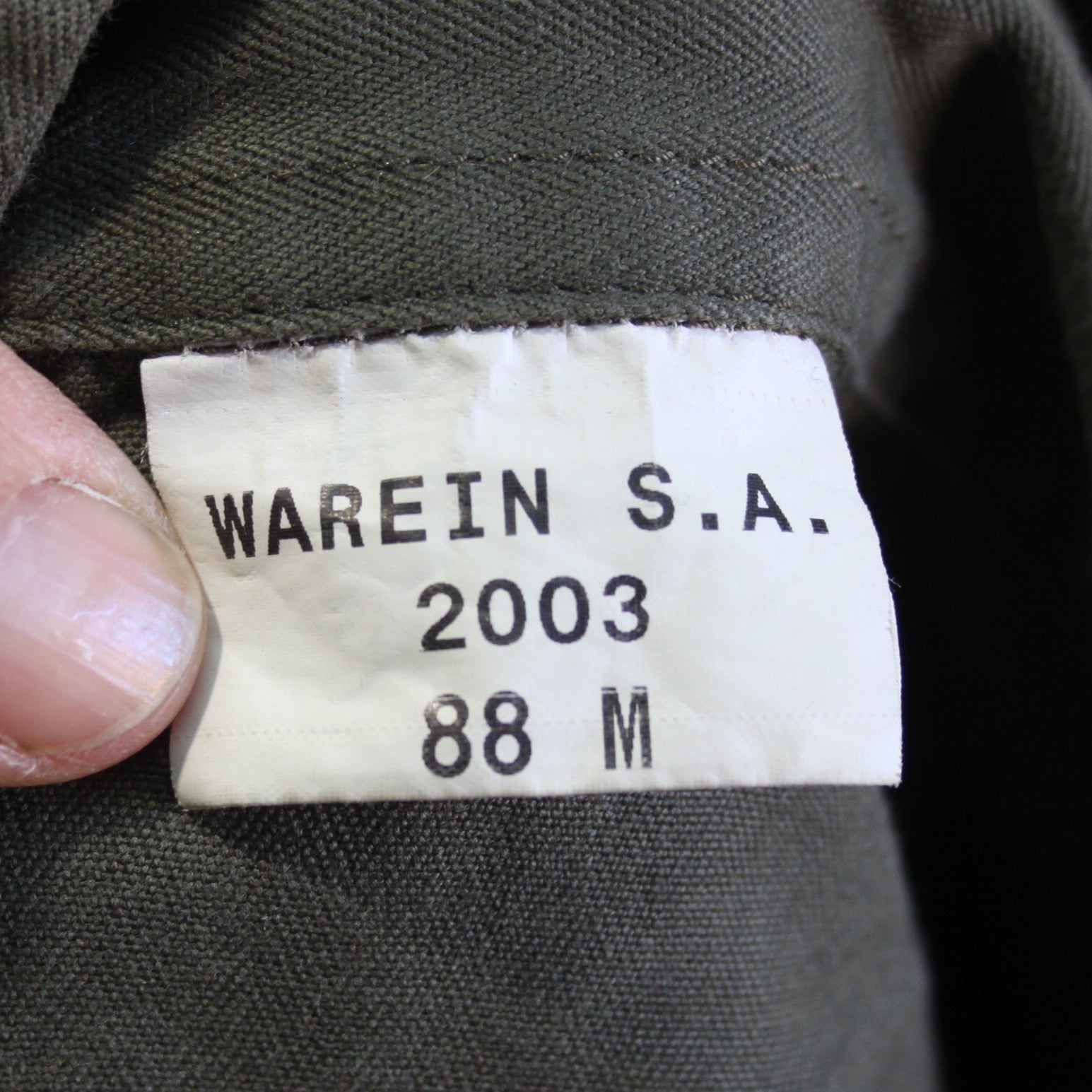 French Army AFV Coverall Olive Green Genuine Surplus 34-36" Chest Short (4177)
