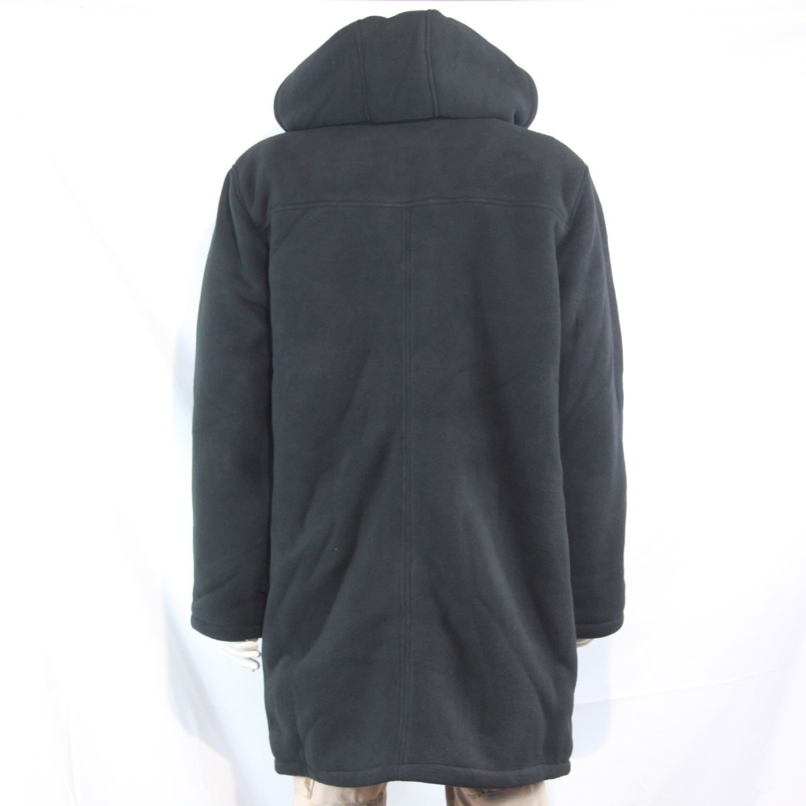 Himalaya Duffel Coat Black Fleece Winter Coat Toggles Mens XL (3799)