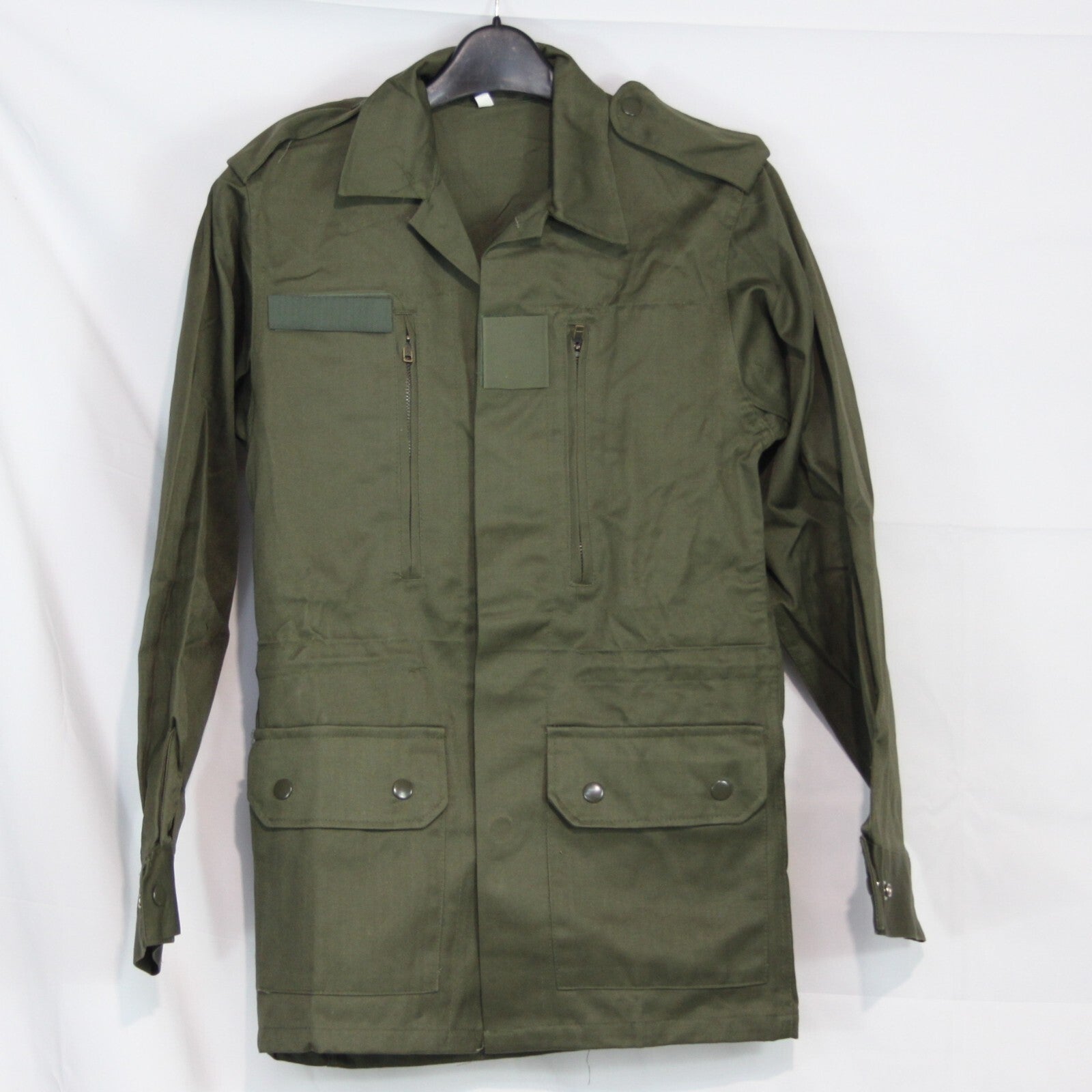 French Army Style Plain Olive Green Lightweight Canvas Jacket 30" Chest (3318)