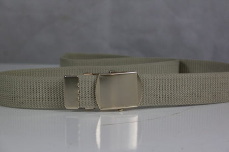 Genuine Surplus French Army Belt 30mm Wide Army Military Metal Buckle Sand NEW