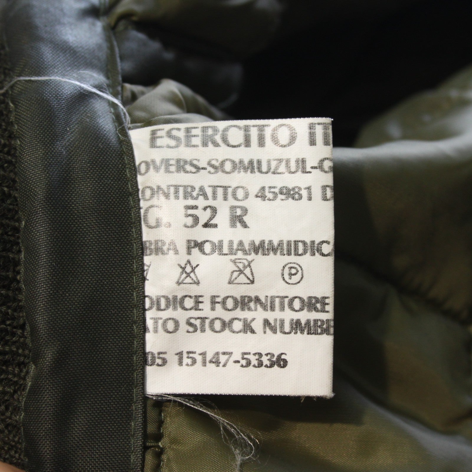 Genuine Surplus Italian Army Parka Liner Military Thermal WarmQuilted  (3724)