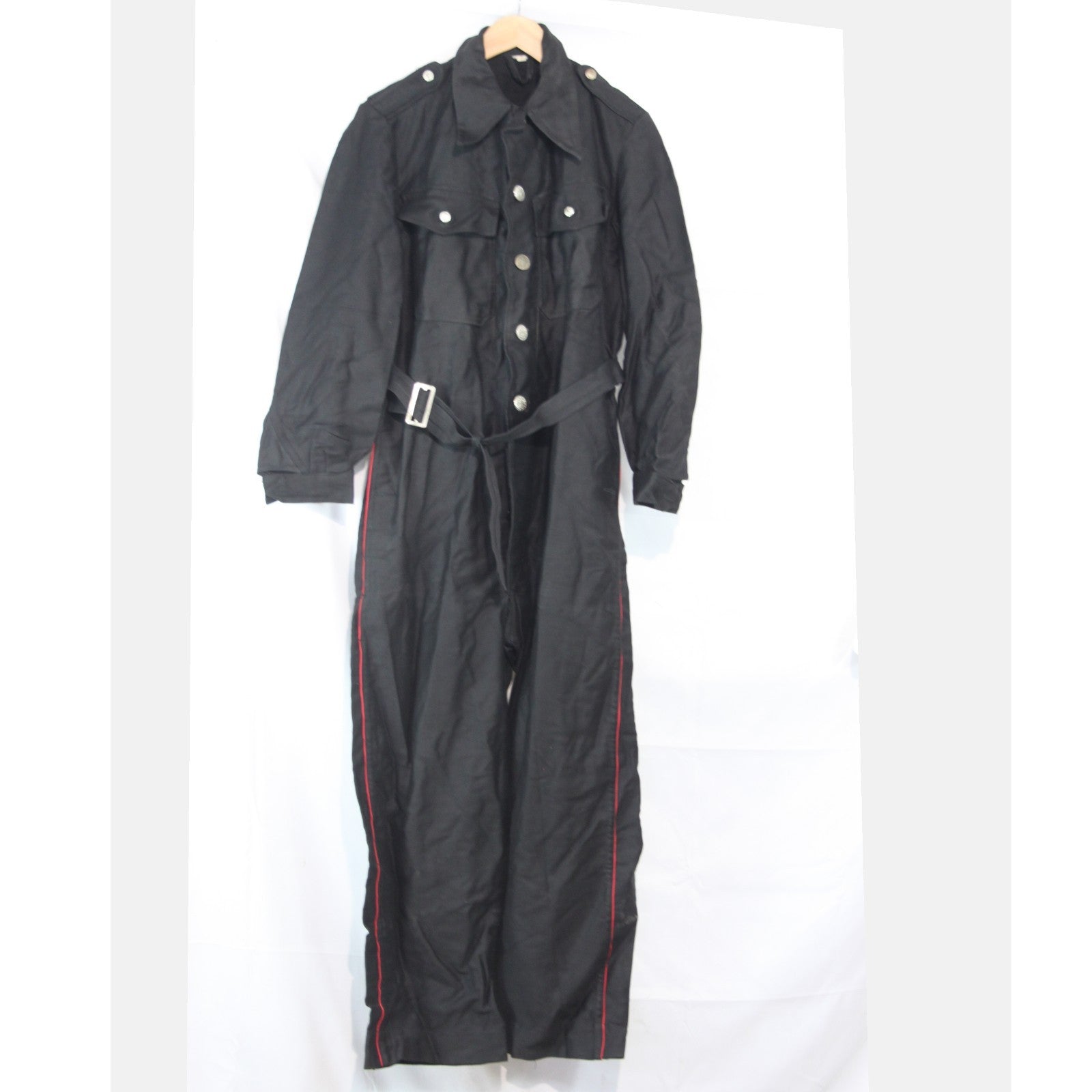 Vintage Dutch Coverall Black 40-42" Chest Genuine Surplus Belted (4169)