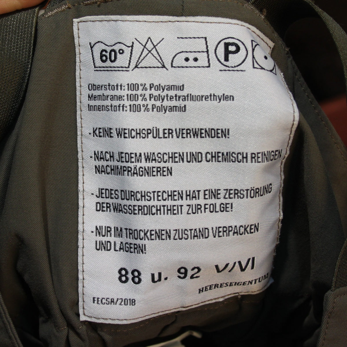 Genuine Surplus Austrian Army BnB Trousers Waterproof Olive 34-36"Grade 2 (3668)