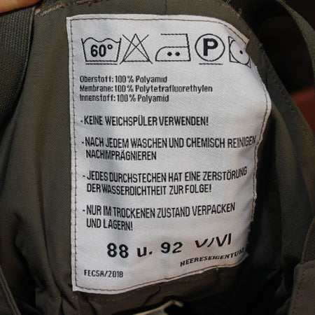 Genuine Surplus Austrian Army BnB Trousers Waterproof Olive 34-36"Grade 2 (3668)