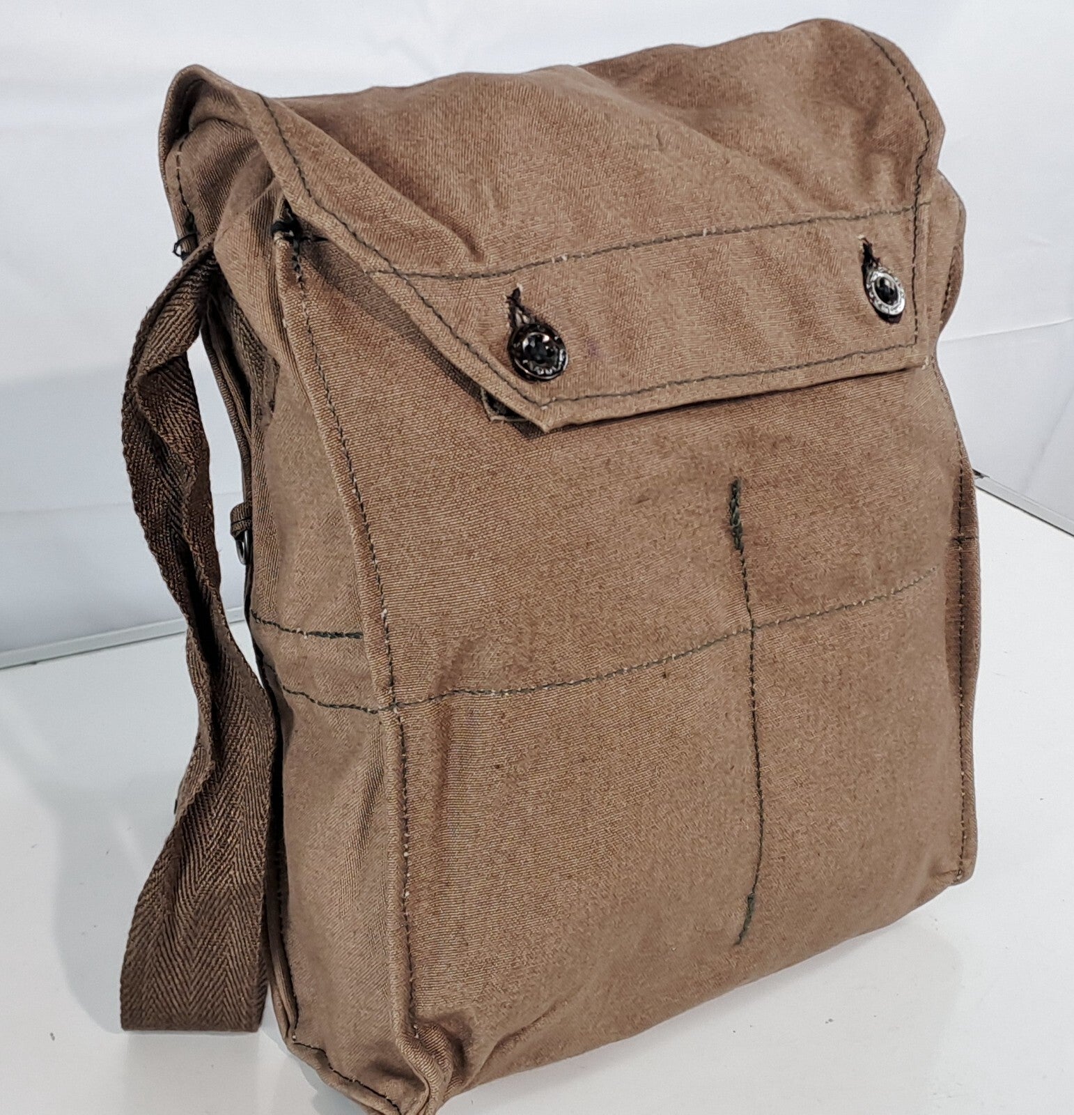 Genuine Surplus Bulgarian Side Bag Vintage Lightweight Canvas Brown (3015)