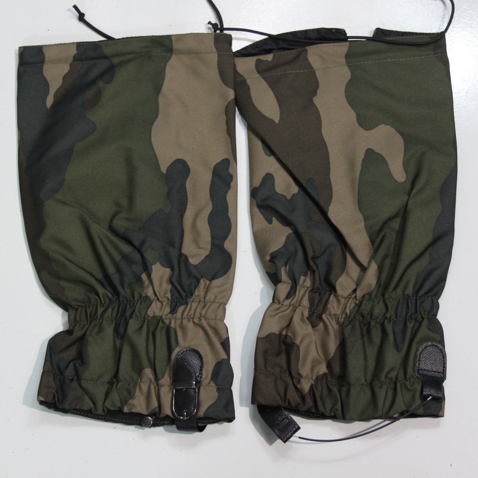 Waterproof Woodland Camo Gaiters with wire underfoot strap PVC Coated Adult 3948