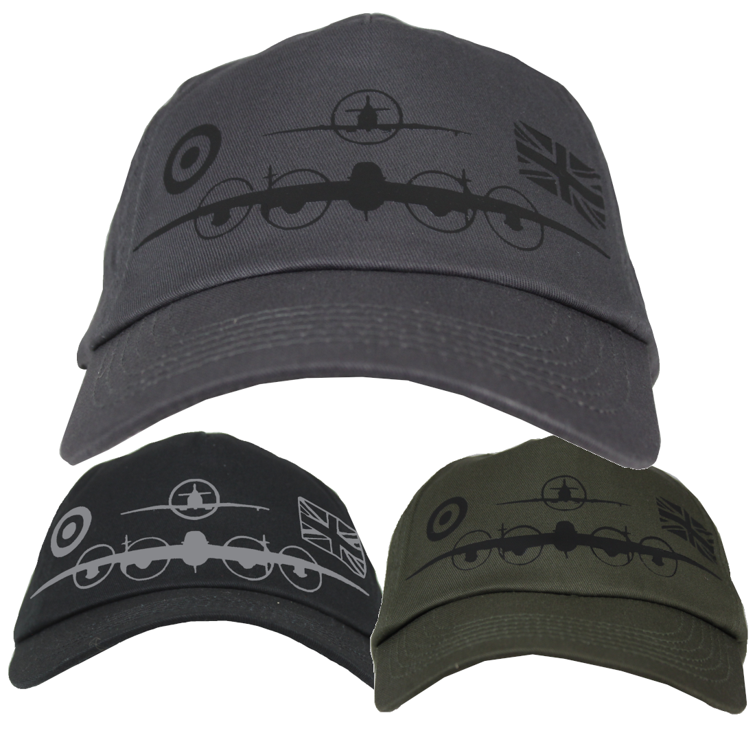 Warbird Print Exclusive Printed Baseball Cap Cotton Lancaster Spitfire RAF Plane