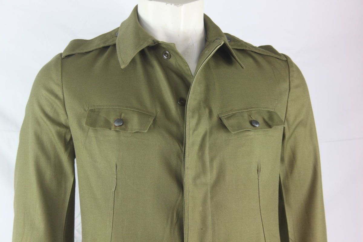 Genuine Surplus Czech Unlined Lighweight Jacket Olive Army 1976 36" Chest (1415)