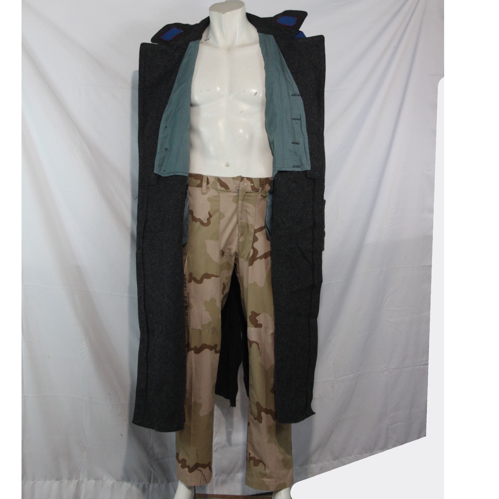 Vintage Bulgarian Army Soviet Era Greatcoat Coat Genuine Surplus 36-38" (3877)