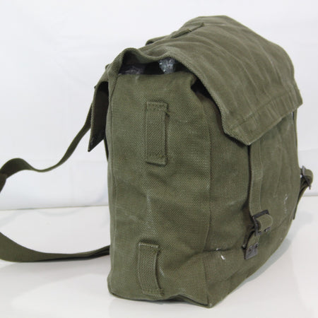 Genuine Surplus Vintage Belgian Army Military Side Bag Canvas Olive (3433)