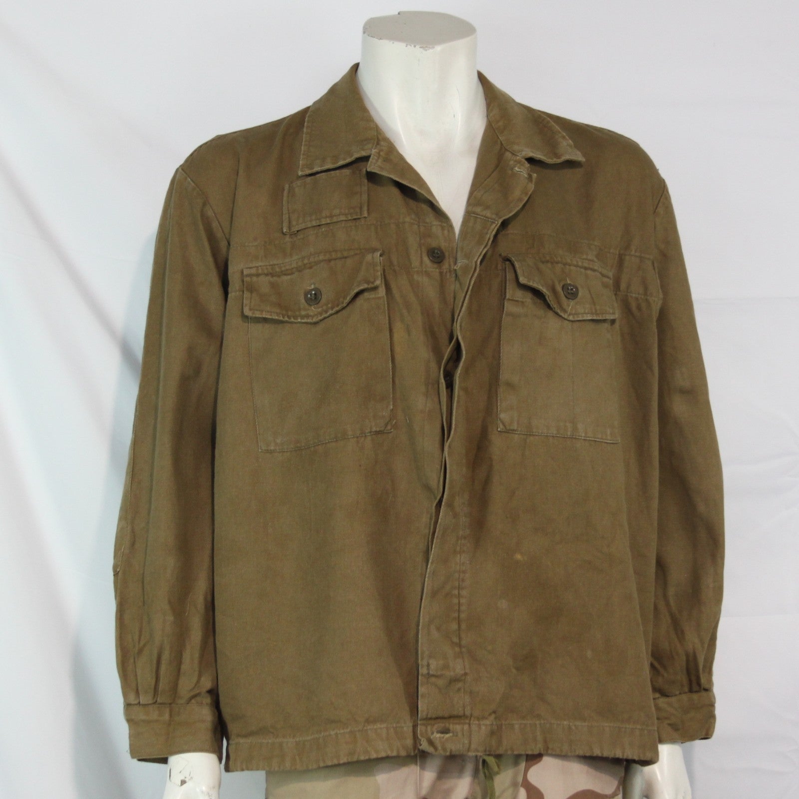 Genuine Surplus Czech Army Vintage Tan Shirt Jacket Cotton 44-46" (3430)