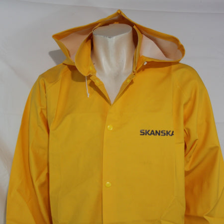 Waterproof Rubberised Rain Coat Jacket Yellow XL  (4179)