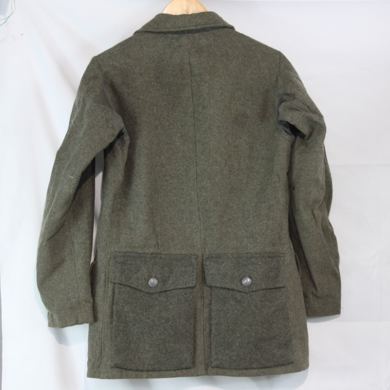 Dated 1942 Swedish Mens Wool Field jacket Olive Genuine Surplus 34-36"  (3802)